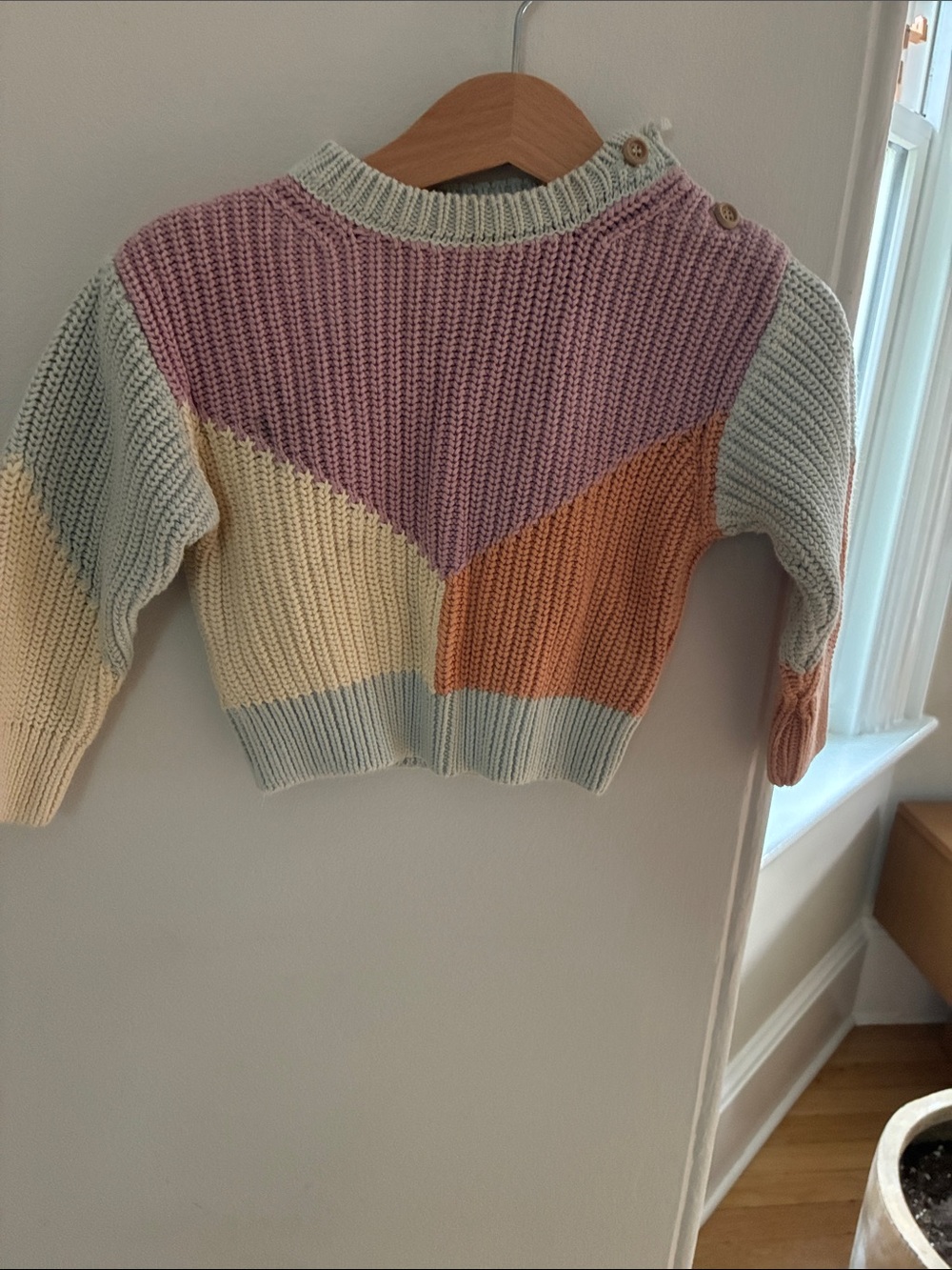 Fin & Vince Colorblock Cotton Sweater (6/12m)